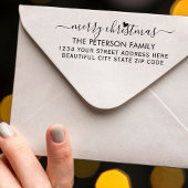 ファミリーメリークリスマススクリプト差出人住所 セルフインキングスタンプ