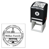 ファミリーメリークリスマスツリーテーマ セルフインキングスタンプ (インサイチュ)