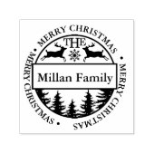 ファミリーメリークリスマスディアーテーマ セルフインキングスタンプ (デザイン)