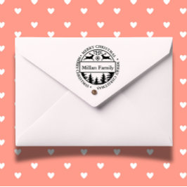 ファミリーメリークリスマスディアーテーマ セルフインキングスタンプ