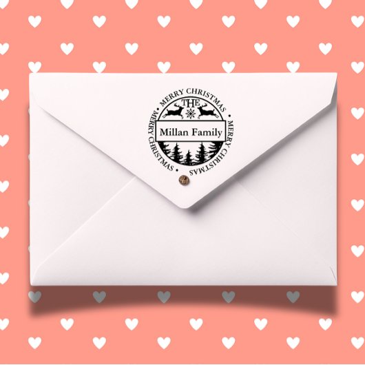 ファミリーメリークリスマスディアーテーマ セルフインキングスタンプ