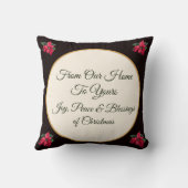 ファミリーメリークリスマスホリデーズピースジョイカスタムズ クッション (裏面)