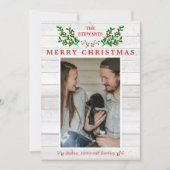 ファミリーメリークリスマスホリデーフォトカード シーズンカード (正面)