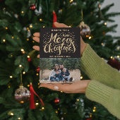 ファミリーメリークリスマスホリデーフォトカード シーズンカード