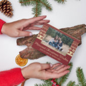 ファミリーメリークリスマスホリデーフォトカード シーズンカード