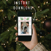 ファミリーメリークリスマスホリデーフォトカード シーズンカード