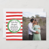 ファミリーメリークリスマス妊娠写真ホリデーカード シーズンカード (正面)