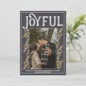 ファミリーメリークリスマス妊娠写真ホリデーカード シーズンカード (スタンド正面)