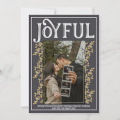 ファミリーメリークリスマス妊娠写真ホリデーカード シーズンカード (正面)