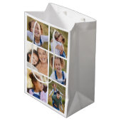 ファミリーモダンキッズ写真フォトコラージュ ミディアムペーパーバッグ