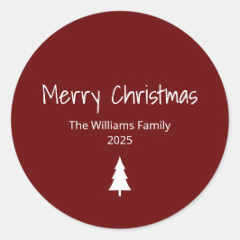 ファミリーモダンシンプルクリスマスツリー ラウンドシール