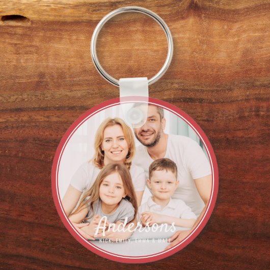 ファミリーモダンスポーティシンプルフォトキープサケ キーホルダー (正面)