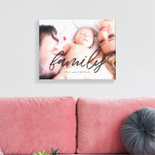 ファミリーモダンタイポグラフィオーバーレイ写真 キャンバスプリント (インサイチュ (リビング))