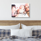 ファミリーモダンタイポグラフィオーバーレイ写真 キャンバスプリント (インサイチュ (寝室))