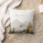 ファミリーモダンネーム枕キャビン素朴デコール クッション (ブランケット)