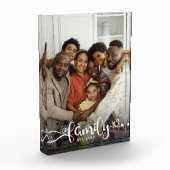 ファミリーモダンハートシンプルラブスクリプト フォトブロック (左)