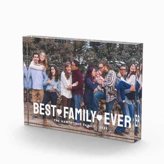 ファミリーモダンハートラヴ最高のファミリアエバー フォトブロック (右)