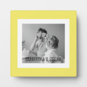 ファミリーモダンフォトイエローシンプルラブリーギフト フォトプラーク (正面)