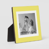 ファミリーモダンフォトイエローシンプルラブリーギフト フォトプラーク (正面)