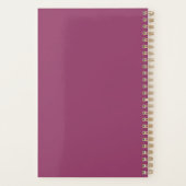 ファミリーモダンフォトコラージュ19写真ピンク プランナー手帳 (裏面)