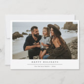 ファミリーモダンポートレート沿岸ビーチクリスマス シーズンカード (正面)