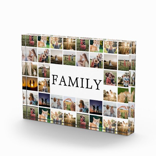ファミリーモダンミニマリスト写真グリッドコラージュ フォトブロック (右)