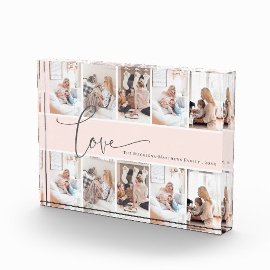 ファミリーモダンラブスクリプトカスタムフォトコラージュ フォトブロック (右)