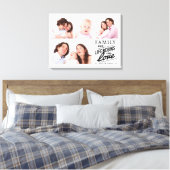 ファミリーモダンラブ引用文フォトコラージュ キャンバスプリント (インサイチュ (寝室))