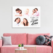ファミリーモダンラブ引用文フォトコラージュ キャンバスプリント (インサイチュ (リビング))