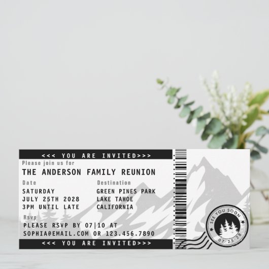 ファミリーモダン懇親会ギャザリング屋外チケット 招待状 (スタンド正面)