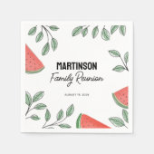 ファミリーモダン懇親会サマーツリースイカ スタンダードカクテルナプキン (正面)