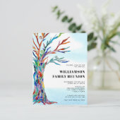 ファミリーモダン懇親会ファミリーツリー インビテーションポストカード (スタンド正面)