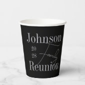 ファミリーモダン懇親会ブラックシルバーグレーパーティー 紙コップ (裏面)