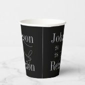 ファミリーモダン懇親会ブラックシルバーグレーパーティー 紙コップ (右)