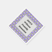 ファミリーモダン懇親会ブルー&グレー水玉模様 スタンダードカクテルナプキン (角)