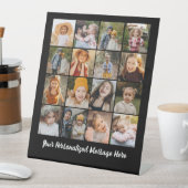 ファミリーモダン文字カスタマイズ16フォトコラージュ 台座サイン (インサイチュ)