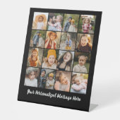 ファミリーモダン文字カスタマイズ16フォトコラージュ 台座サイン (正面)