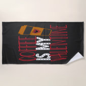 ファミリーモダン旅行バレンタイン ビーチタオル (正面)