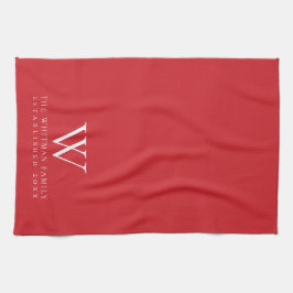 ファミリーモノグラエレガントム火炎緋色 キッチンタオル