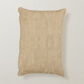 ファミリーモノグラムの名前が施された、素朴な農家スタイルの麻布 アクセントクッション (裏面(縦))