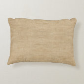 ファミリーモノグラムの名前が施された、素朴な農家スタイルの麻布 アクセントクッション (裏面)