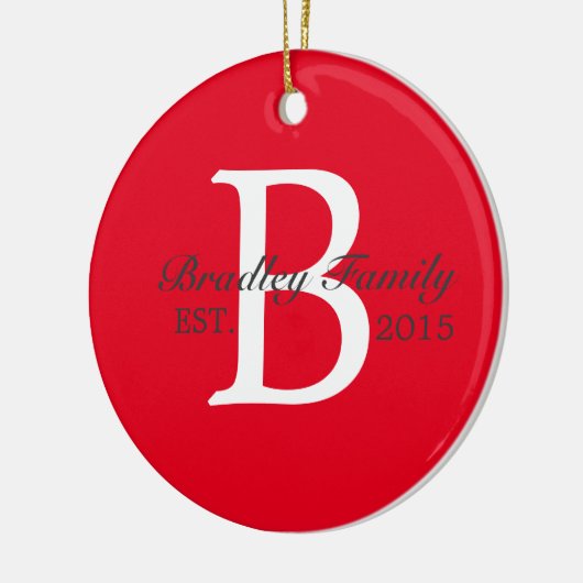 ファミリーモノグラムカスタムオーナメント セラミックオーナメント (左)