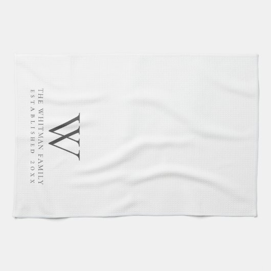 ファミリーモノグラムキエレガントッチン キッチンタオル (横)