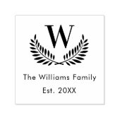 ファミリーモノグラムクラシック月桂樹リース セルフインキングスタンプ (デザイン)