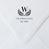 ファミリーモノグラムクラシック月桂樹リース セルフインキングスタンプ