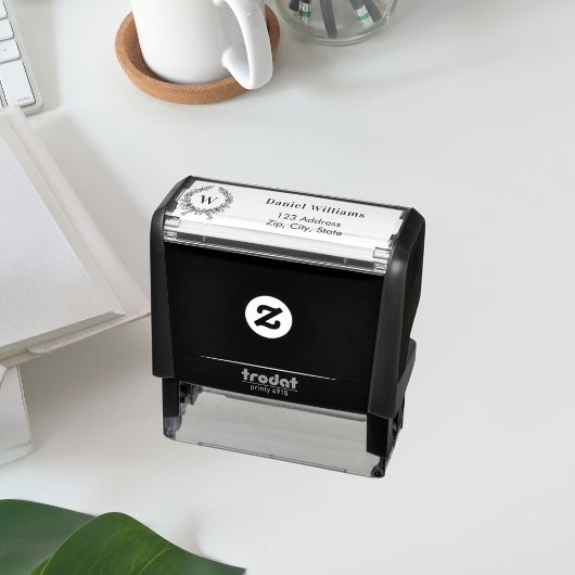 ファミリーモノグラムクレストリース差出人住所 セルフインキングスタンプ