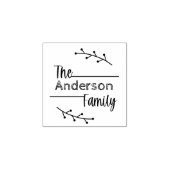 ファミリーモノグラムゴム印 ラバースタンプ (インプリント)