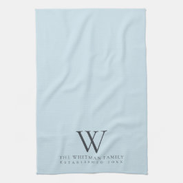 ファミリーモノグラムパスエレガントテルブルーキッチン キッチンタオル