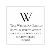 ファミリーモノグラムミニマル差出人住所 セルフインキングスタンプ (デザイン)