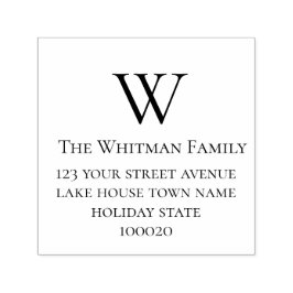 ファミリーモノグラムミニマル差出人住所 セルフインキングスタンプ